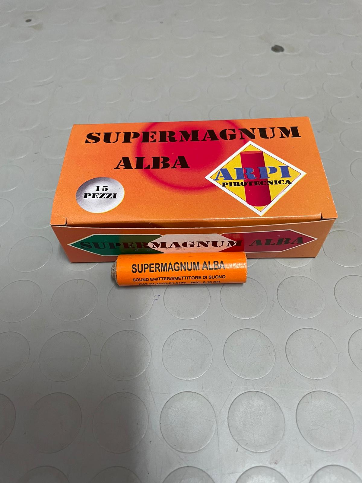 Super Magnum Alba, produzione italiana, petardo a fregamenti - Pirotecnica  de Rosa